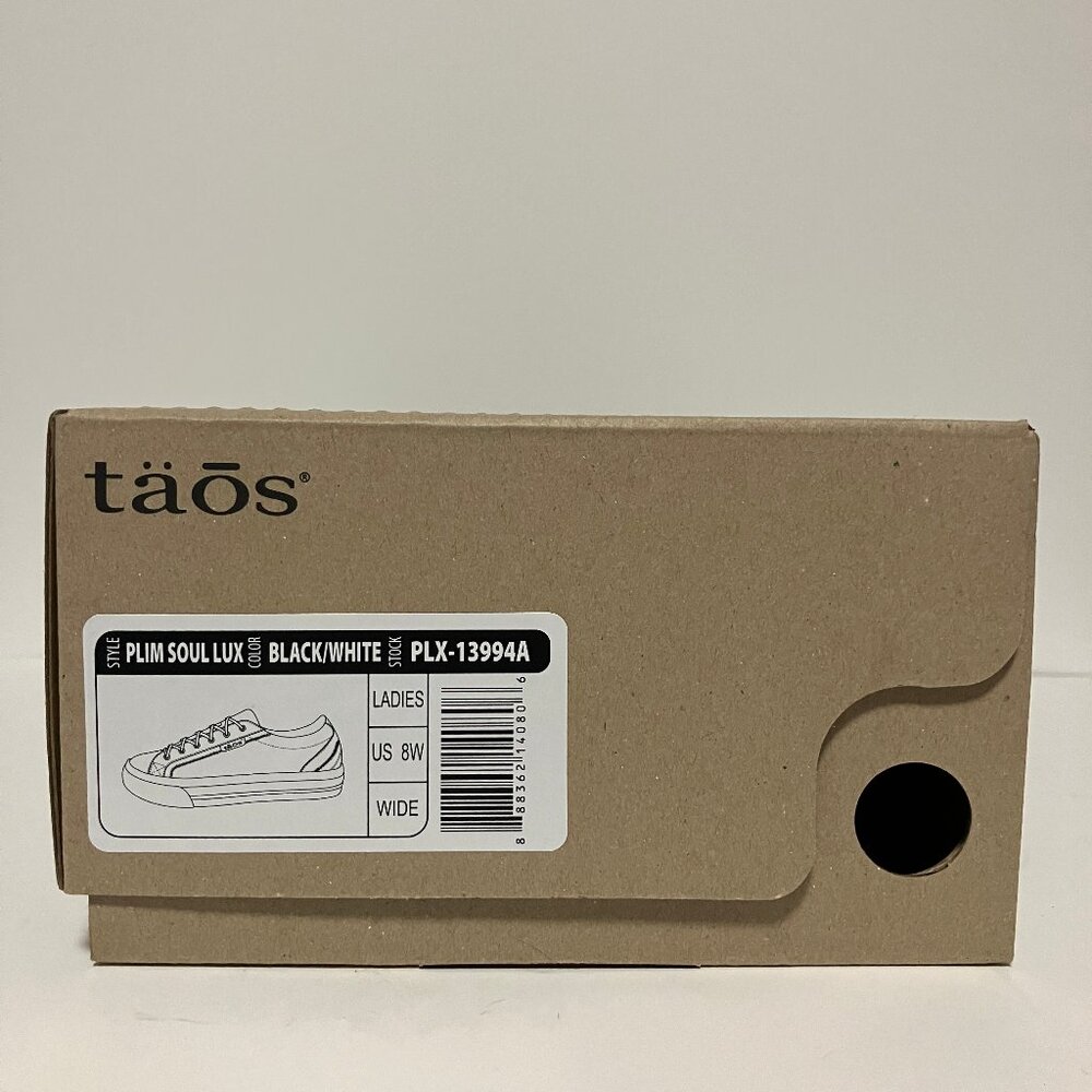 Taos Plim Soul Lux Shoes, Size 8W (8 Wide), Women's, Leather, Black & White - Picture 15 of 15